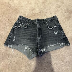 Zara black denim shorts